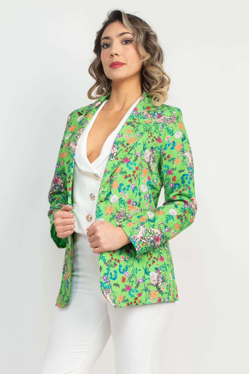 White floral blazer clearance womens