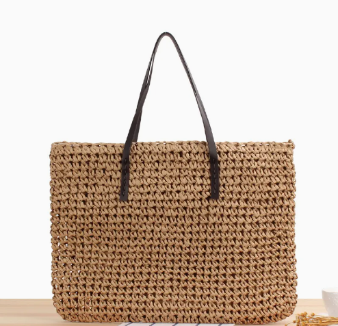 Straw Tote Shoulder Bag