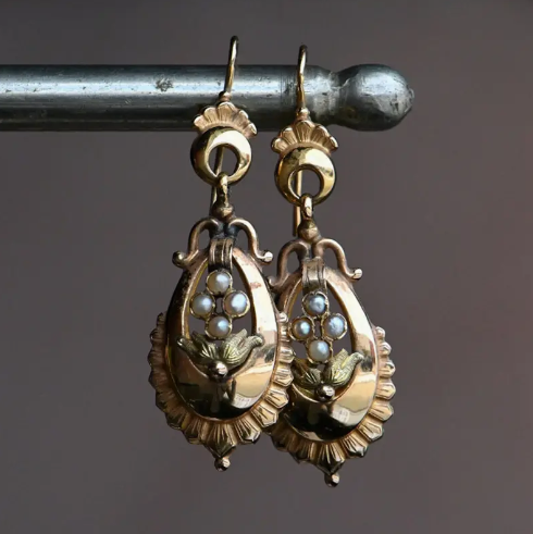 Antique Floral Earrings