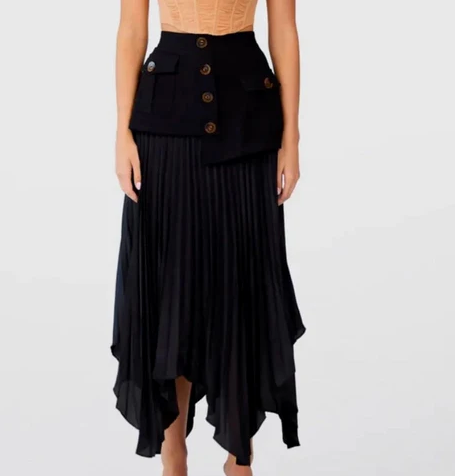 Josephine High Rise Pleated Skirt