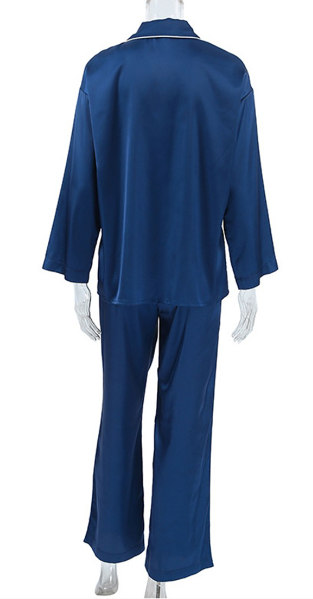 Ebony Satin Pajama Set