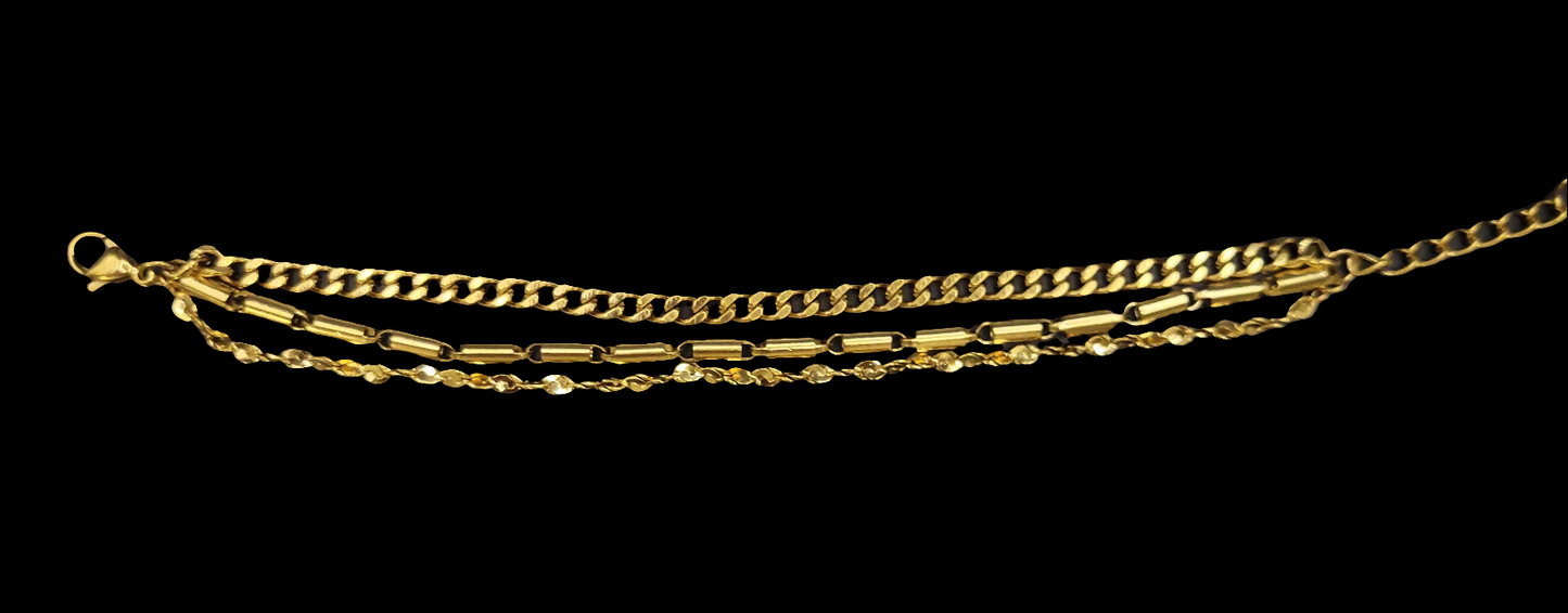 Ava 3 Chain Bracelet