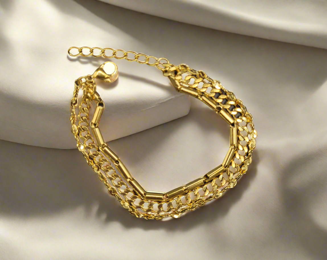 Ava 3 Chain Bracelet