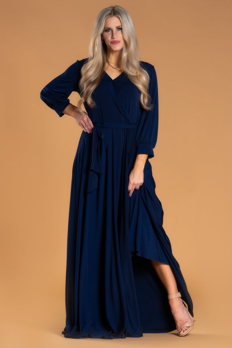 Brigitte Brianna Wrap Maxi Dress – SexyModest Boutique